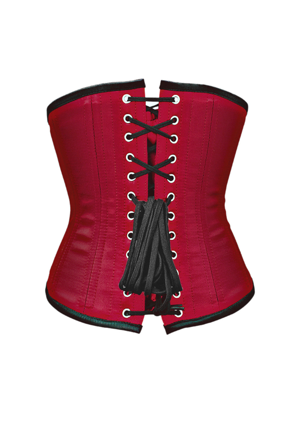Priour Waist Training Maroon Satin Underbust Corset
