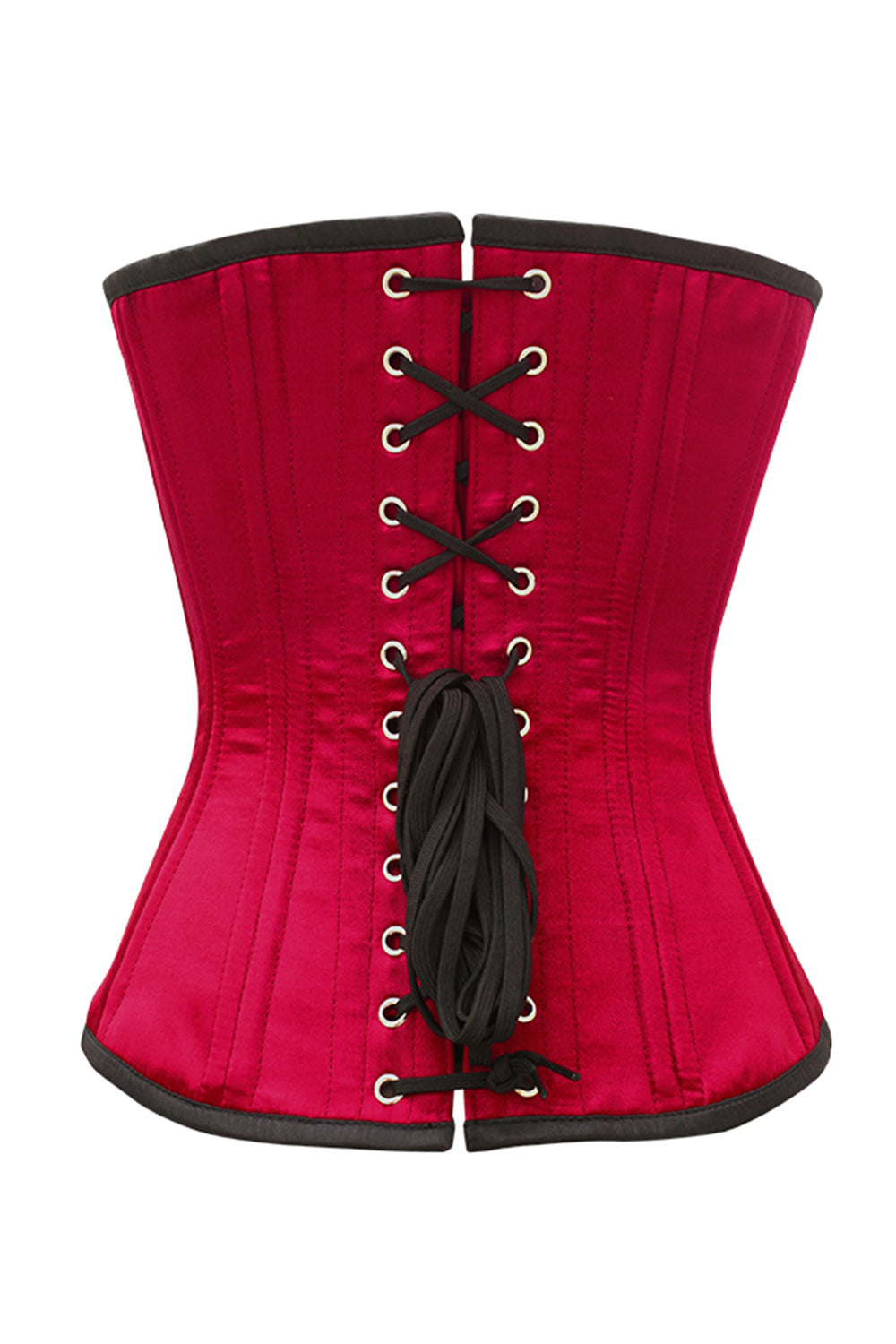 Jazmaine Maroon Satin Waist Trainer Overbust Corset