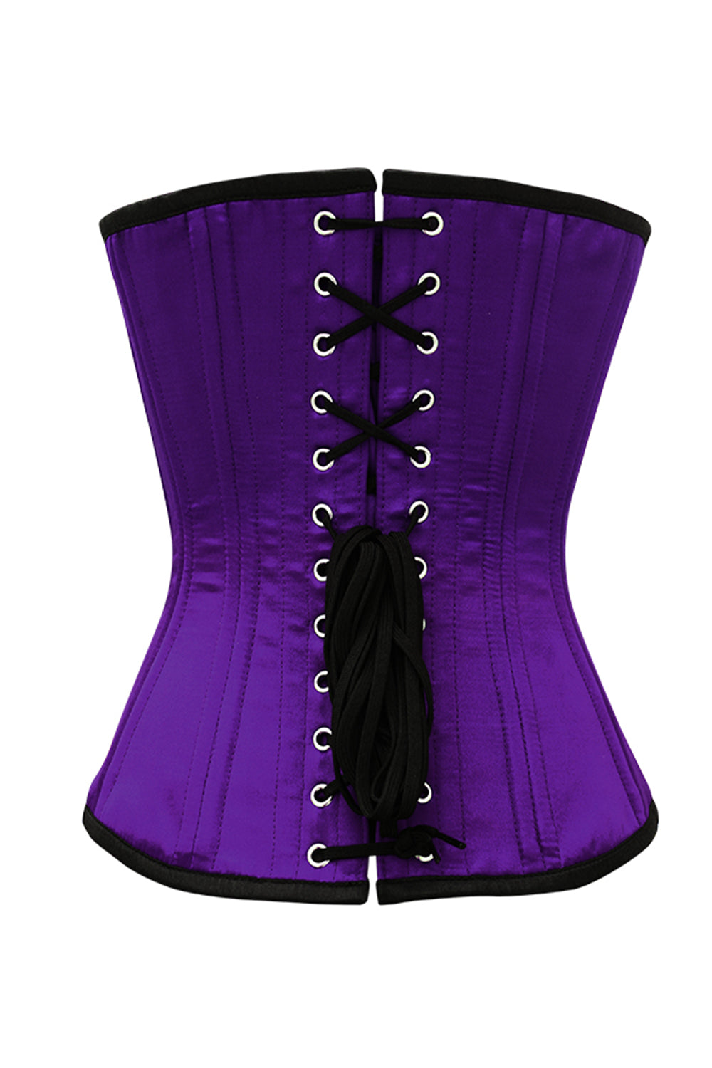 Janesse Purple Satin Waist Trainer Overbust Corset