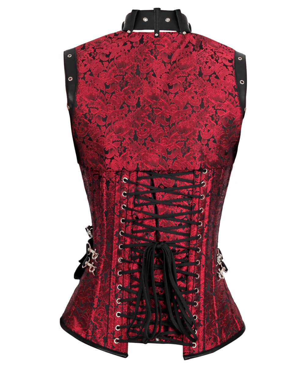 Akyra Brocade Steampunk Corset with Shrug