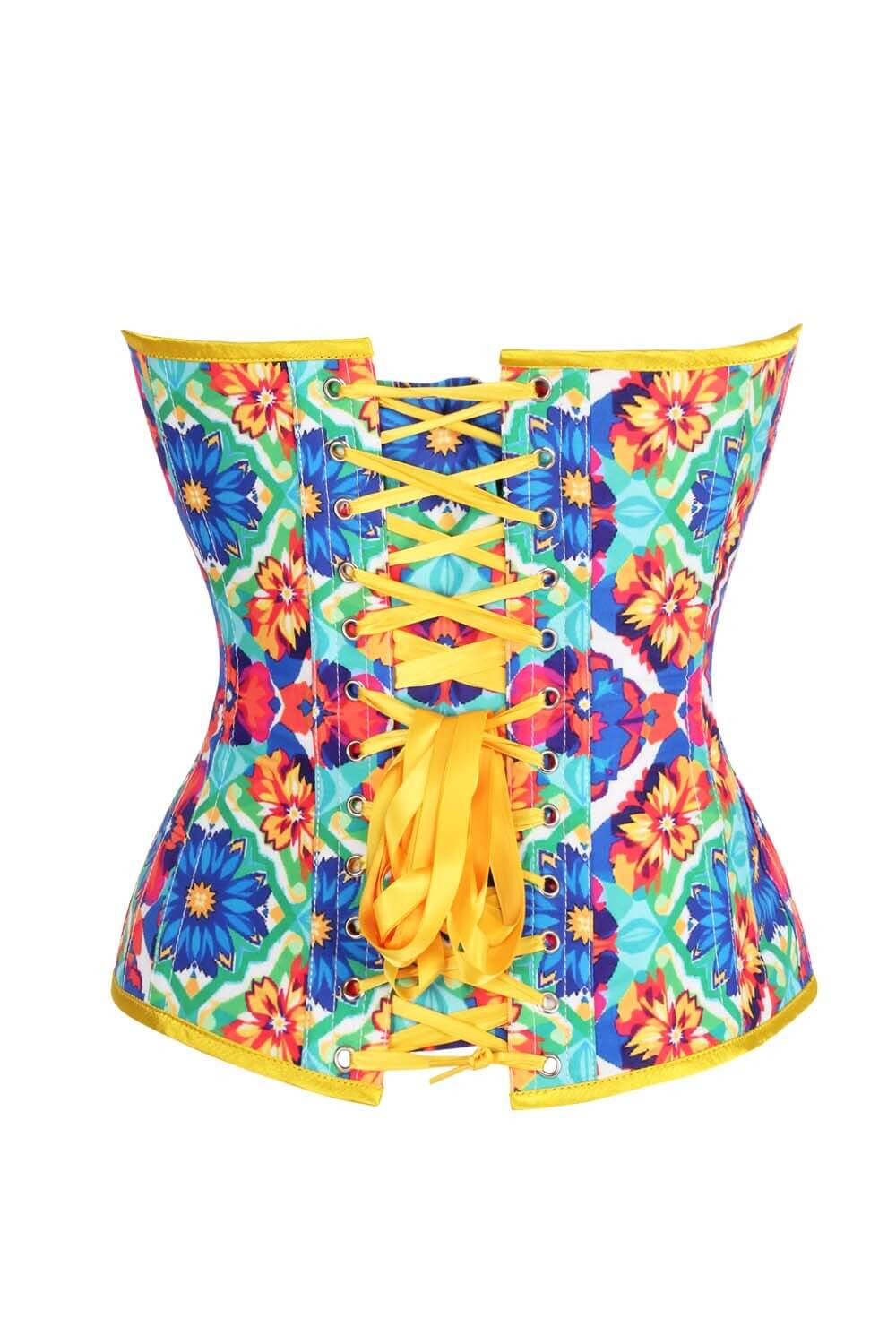 Scottie Geometric Floral Overbust Corset