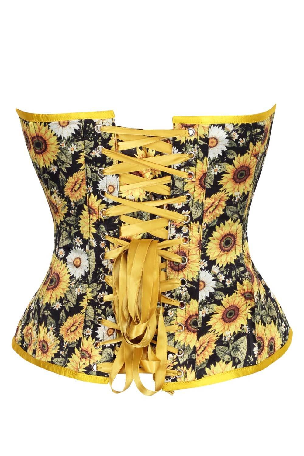 Emmarie Sunflower Daisy Garden Overbust Corset