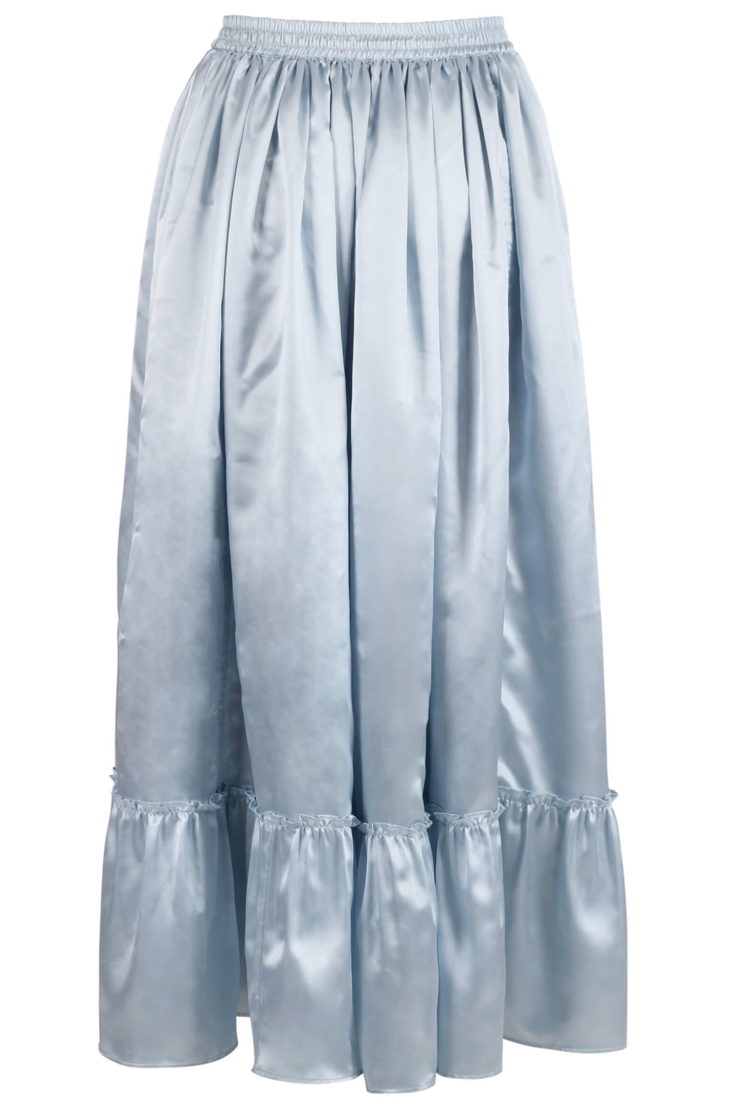 Linsey Rococo Blue Satin Bustle Skirt
