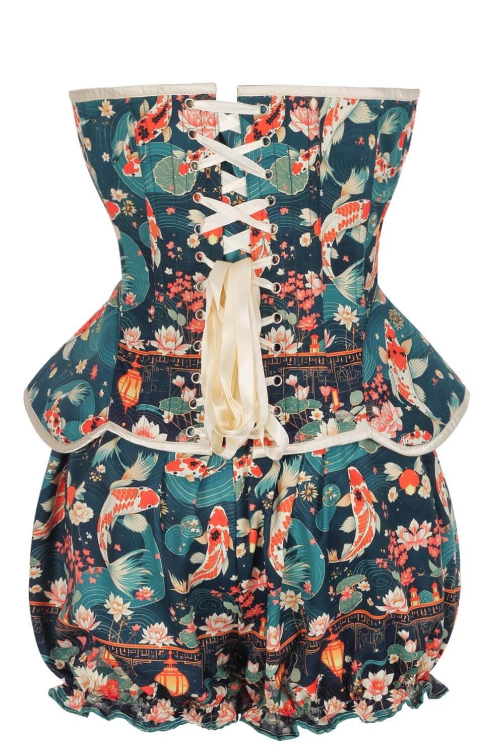 Danise Oriental Koi Garden Corset & Bloomer Set