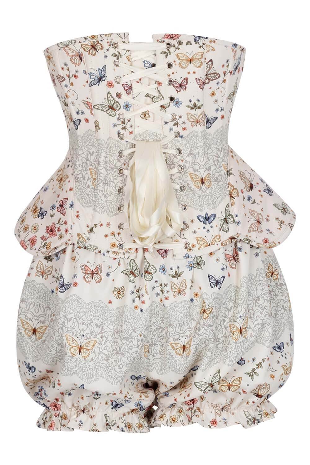 Branda Butterfly Garden Underbust Corset & Bloomer Set