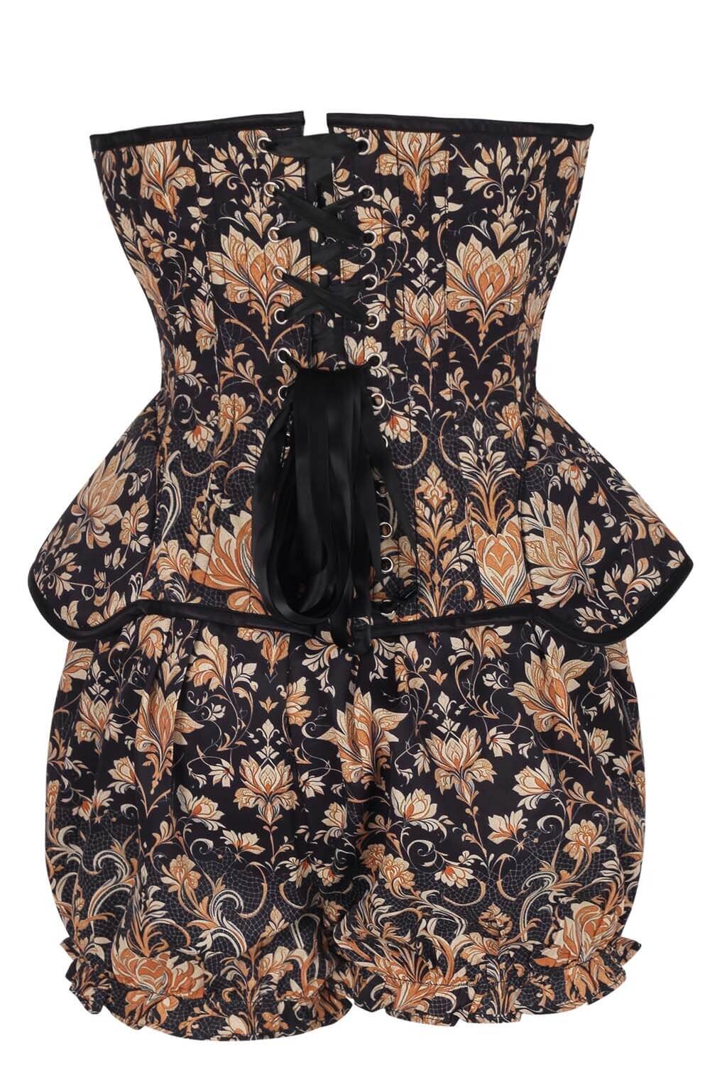 Heatherly Classic Baroque Floral Corset & Bloomer Set