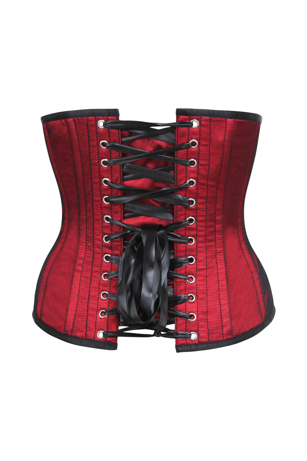 Cora Red Satin With Lace Overlay Couture Corset