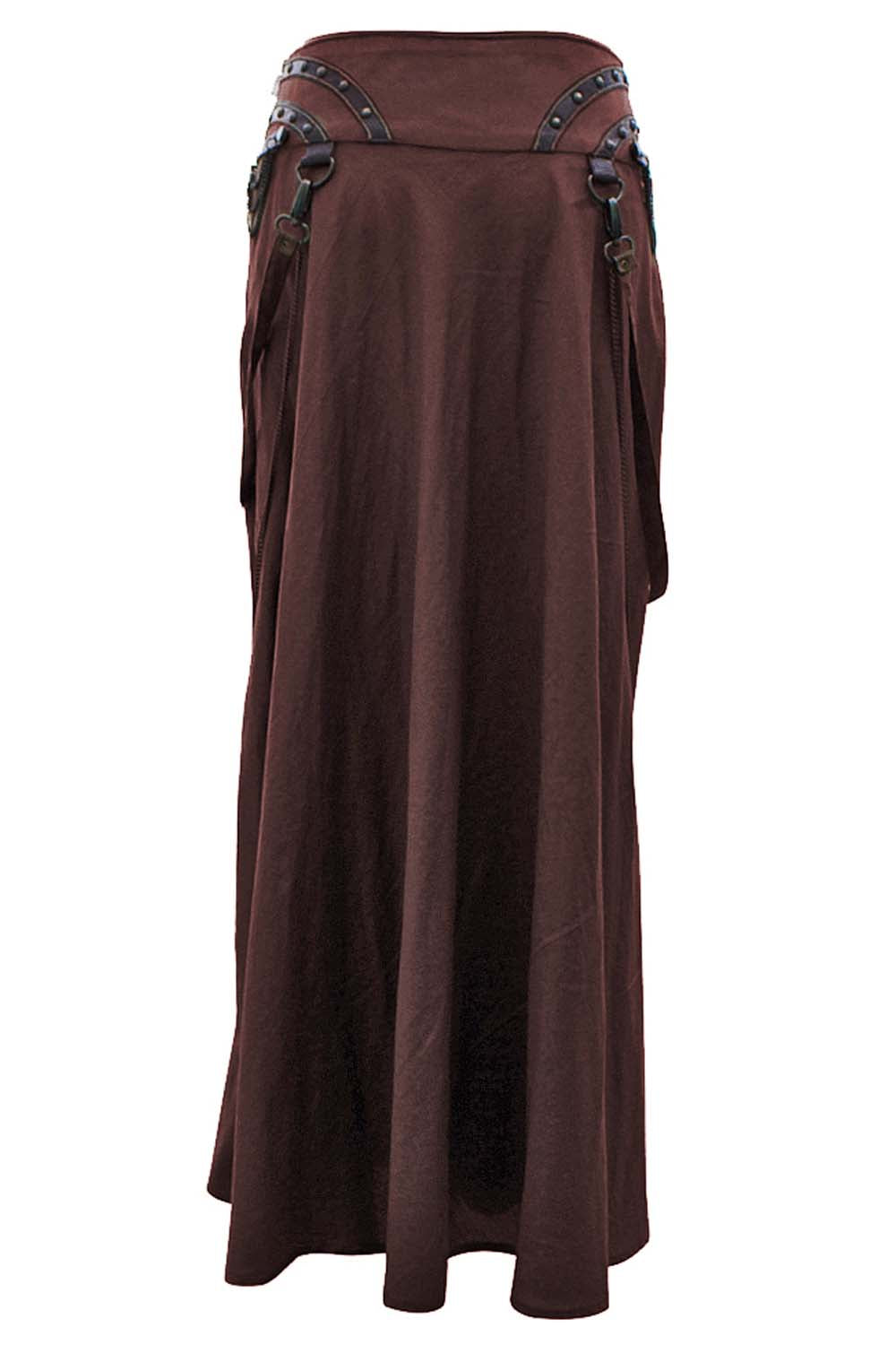 Deb Steampunk Embroidered Cotton Skirt