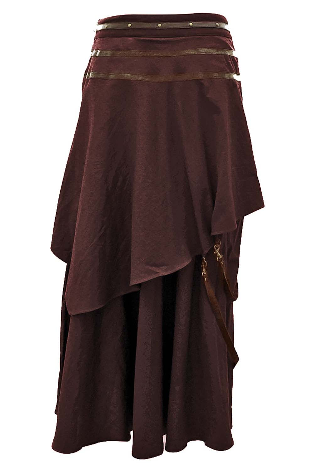 Debby Steampunk Cotton Layered Maxi Skirt