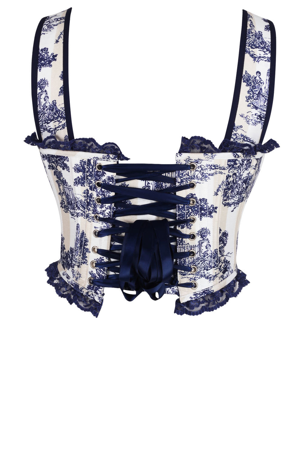 Toile Navy Joice Overbust Corset