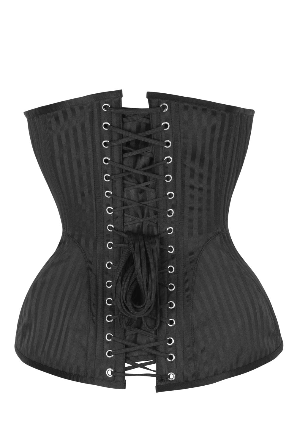 Midnight Black Novalee Overbust Gothic Brocade Corset
