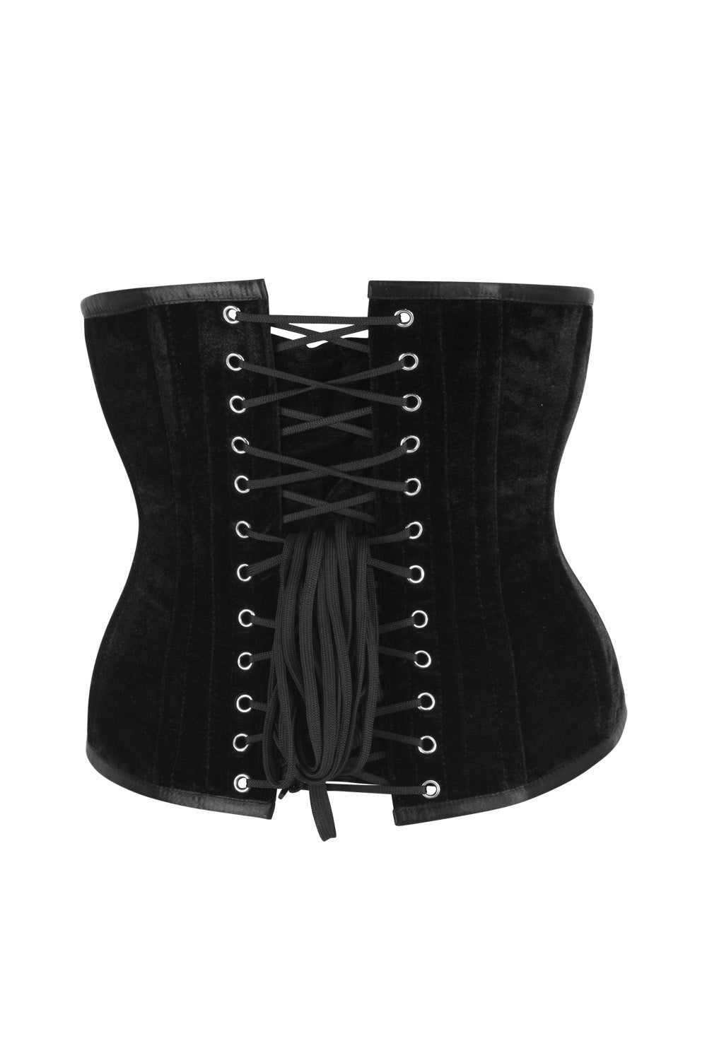 Yasmine Midnight Black Velvet Gothic Underbust Corset