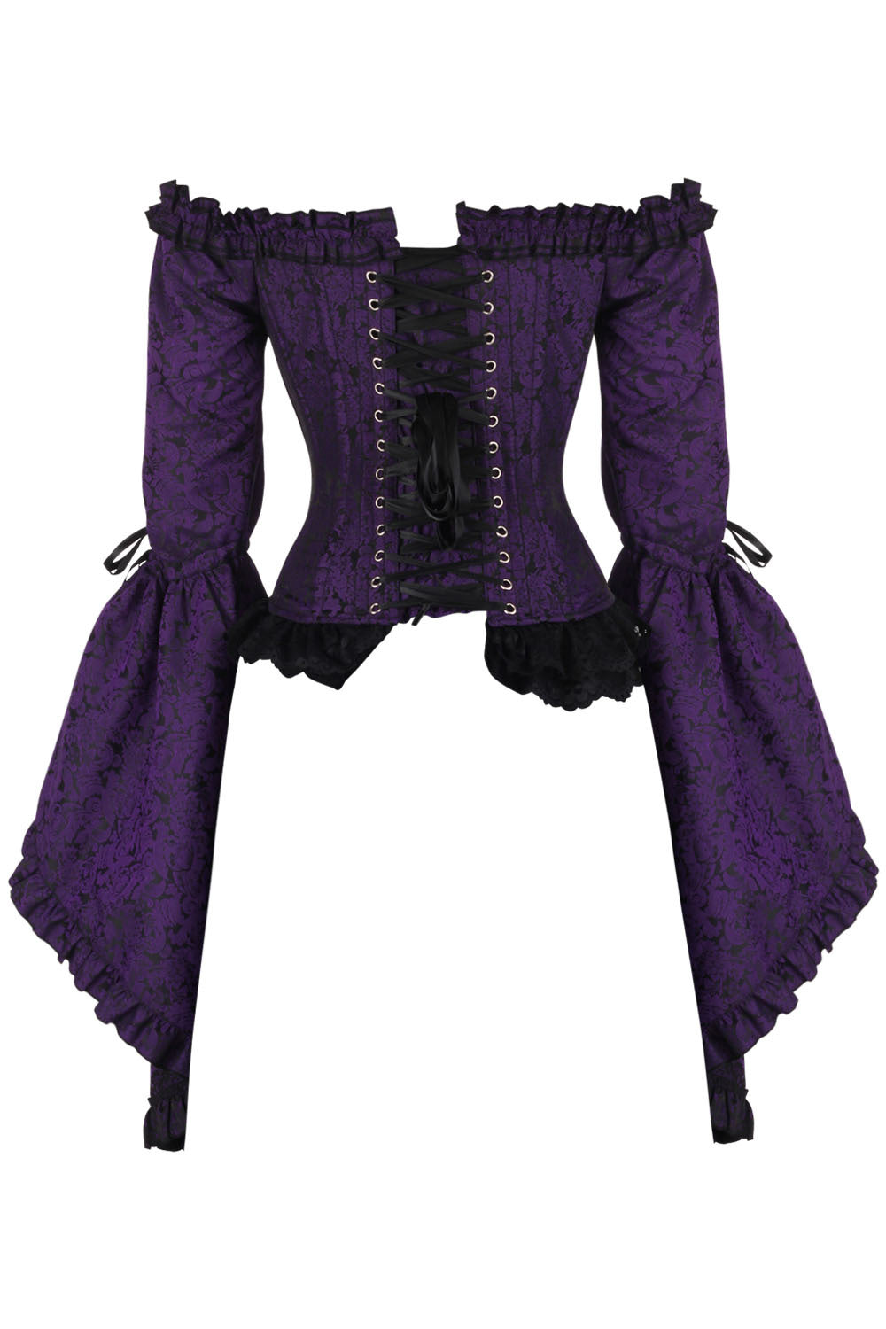 Deep Purple Yumiko Rococo Overbust Off Shoulder Corset