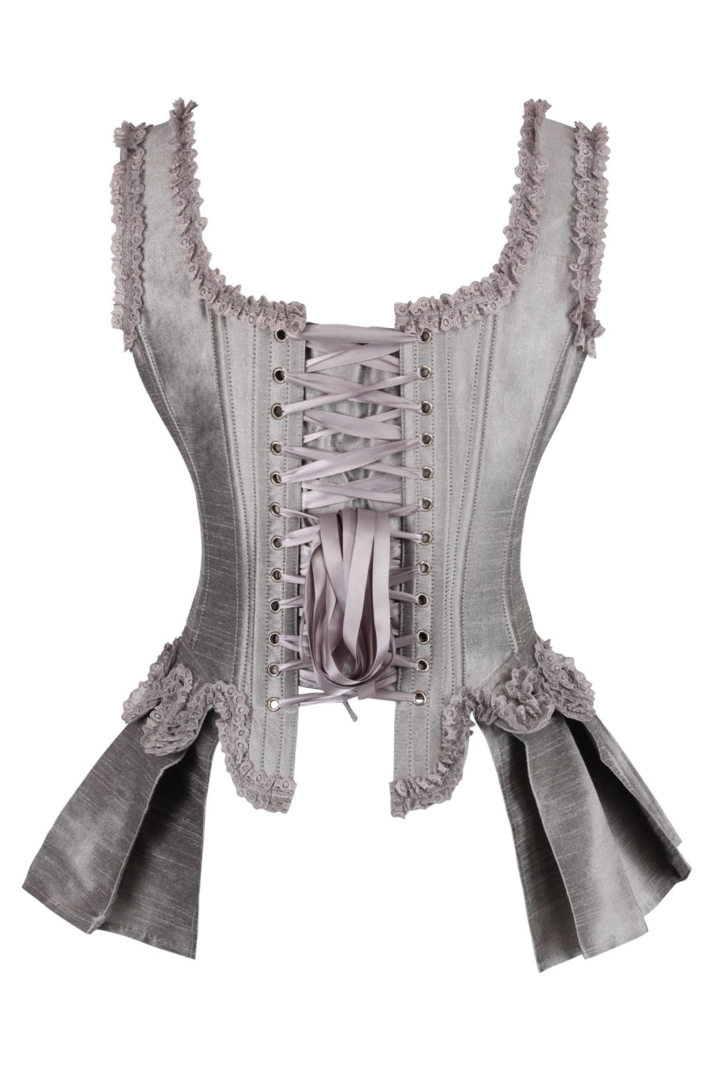 Silver Terrin Overbust Corset with Shoulder Straps