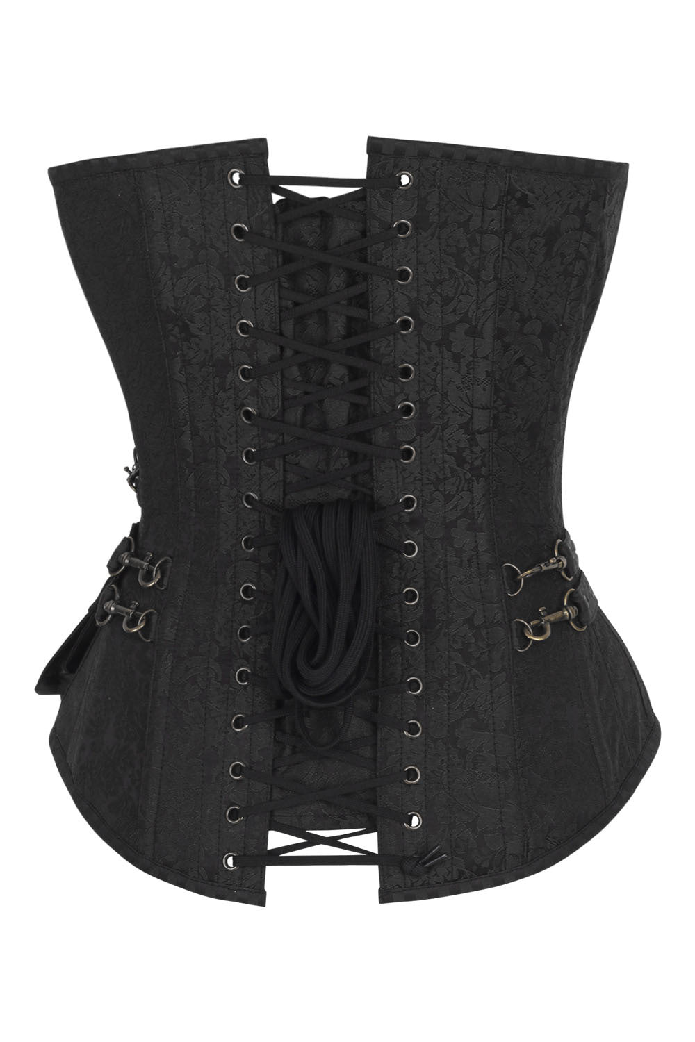 Black Cheray Steampunk Overbust Corset Vest