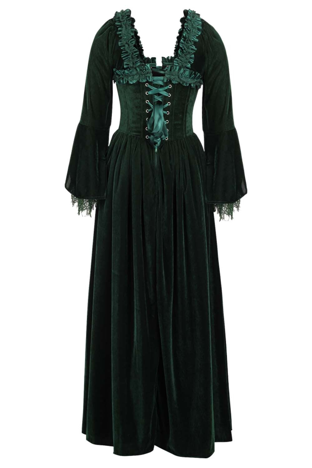 Emerald Green Immortelle Rococo Corset Dress