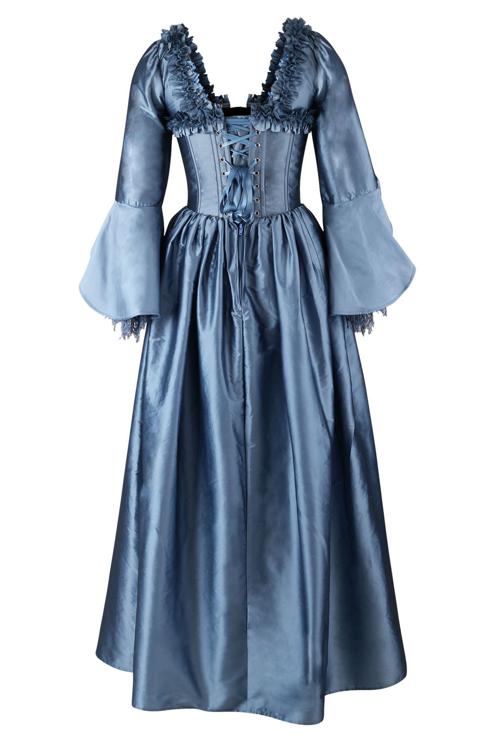 Dusty Blue Immortelle Rococo Corset Dress