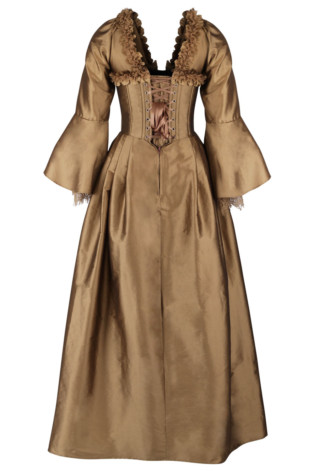 Antique Gold Immortelle Rococo Corset Dress