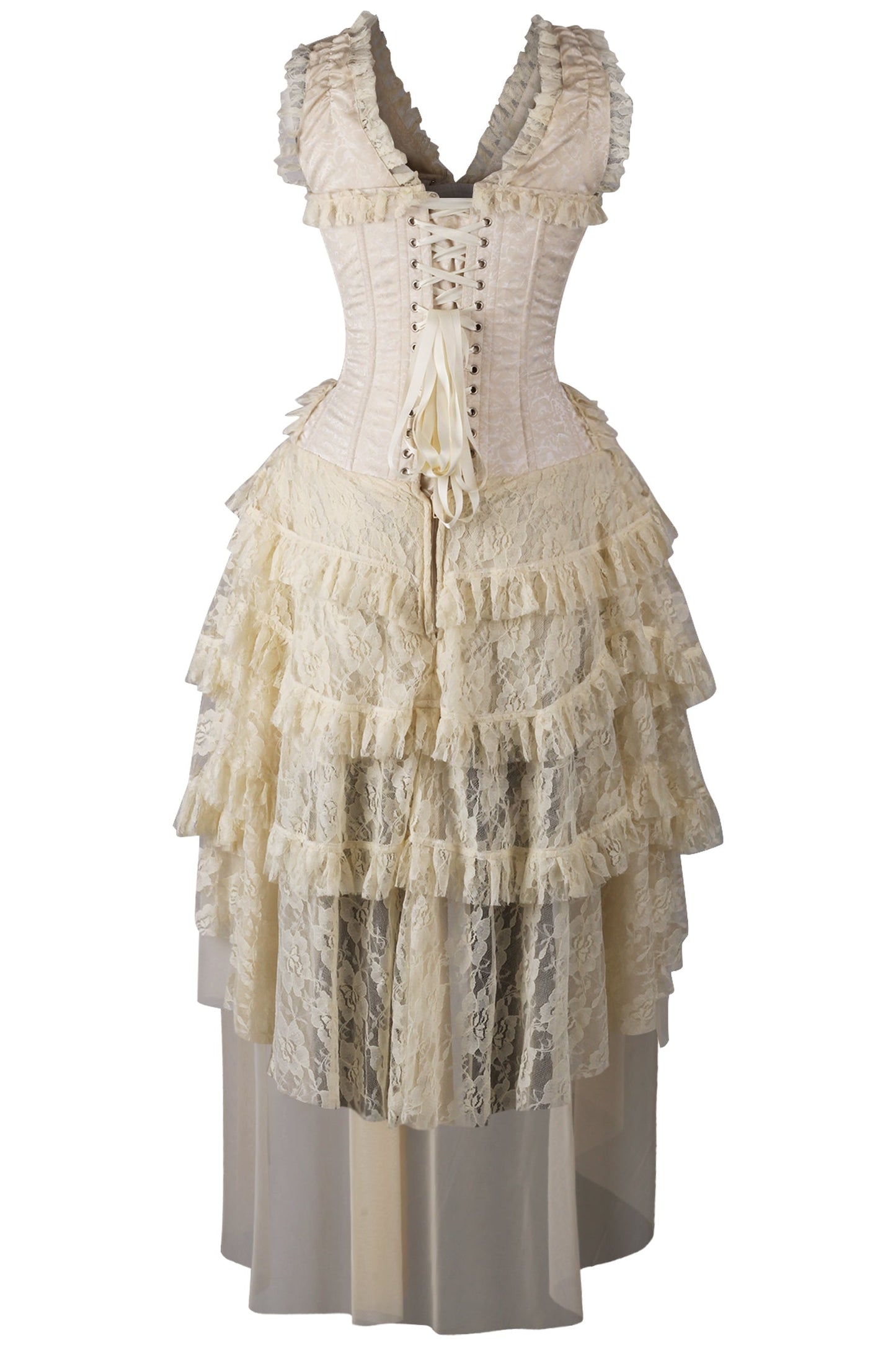 Anastasia Ivory Brocade Rococo Corset Dress