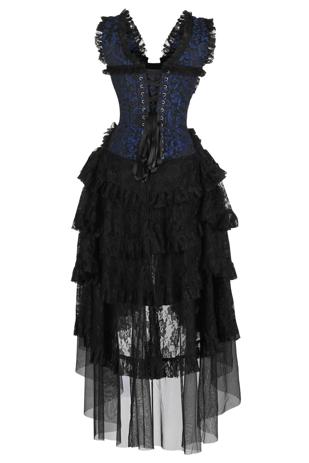 Midnight Blue Anastasia Rococo Corset Dress