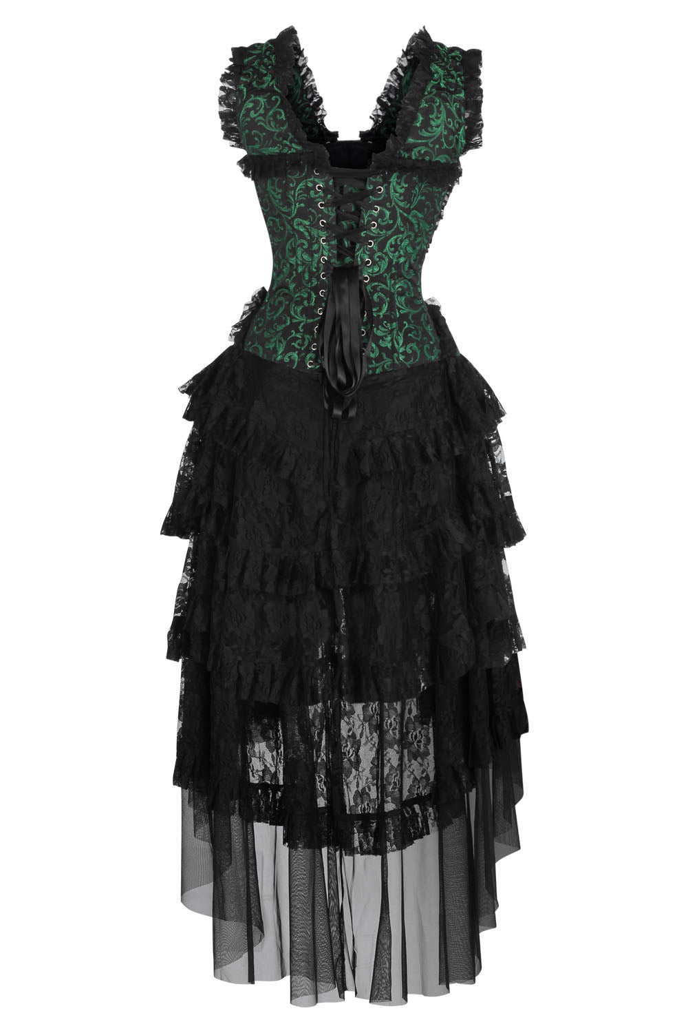 Emerald Black Anastasia Rococo Corset Dress