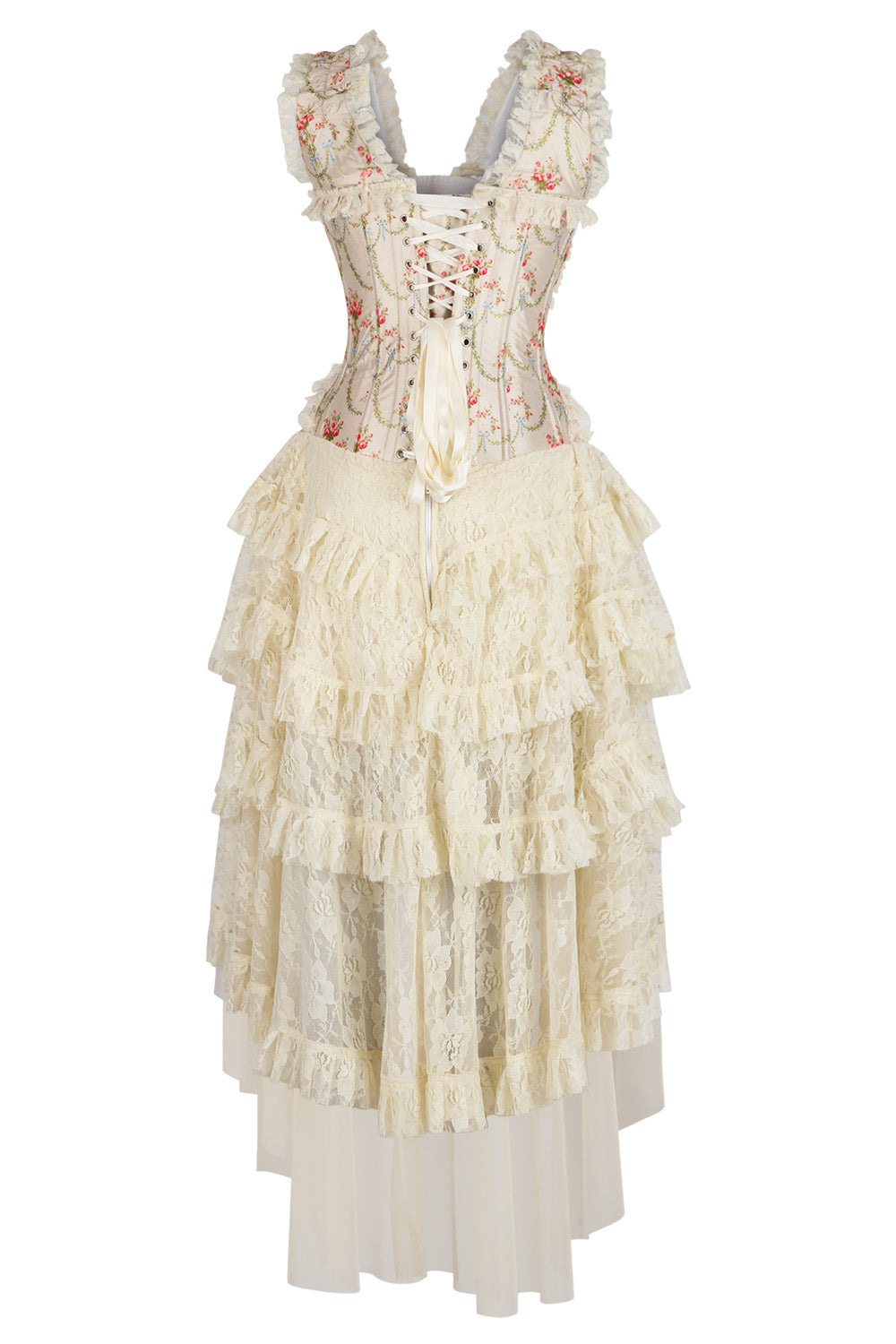 Ivory Floral Anastasia Rococo Corset Dress