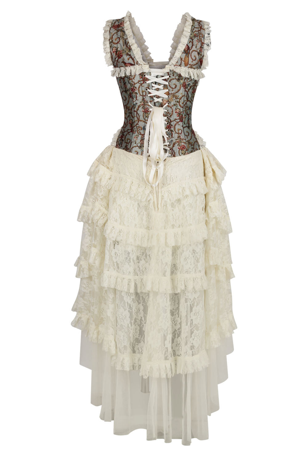 Ivory Anastasia Rococo Steel Boned Corset Dress