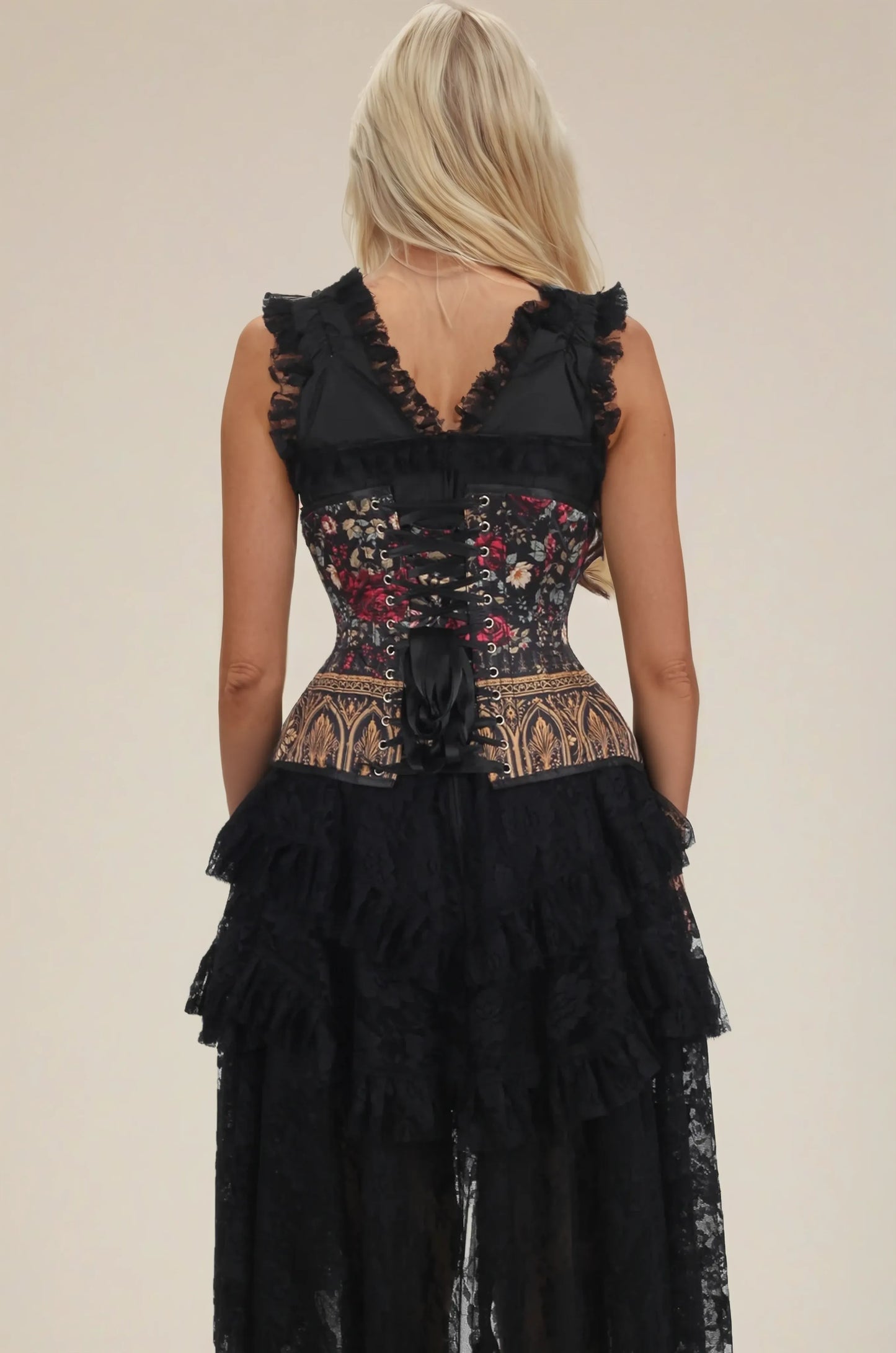 Mazzy Midnight Cathedral Bloom Corset