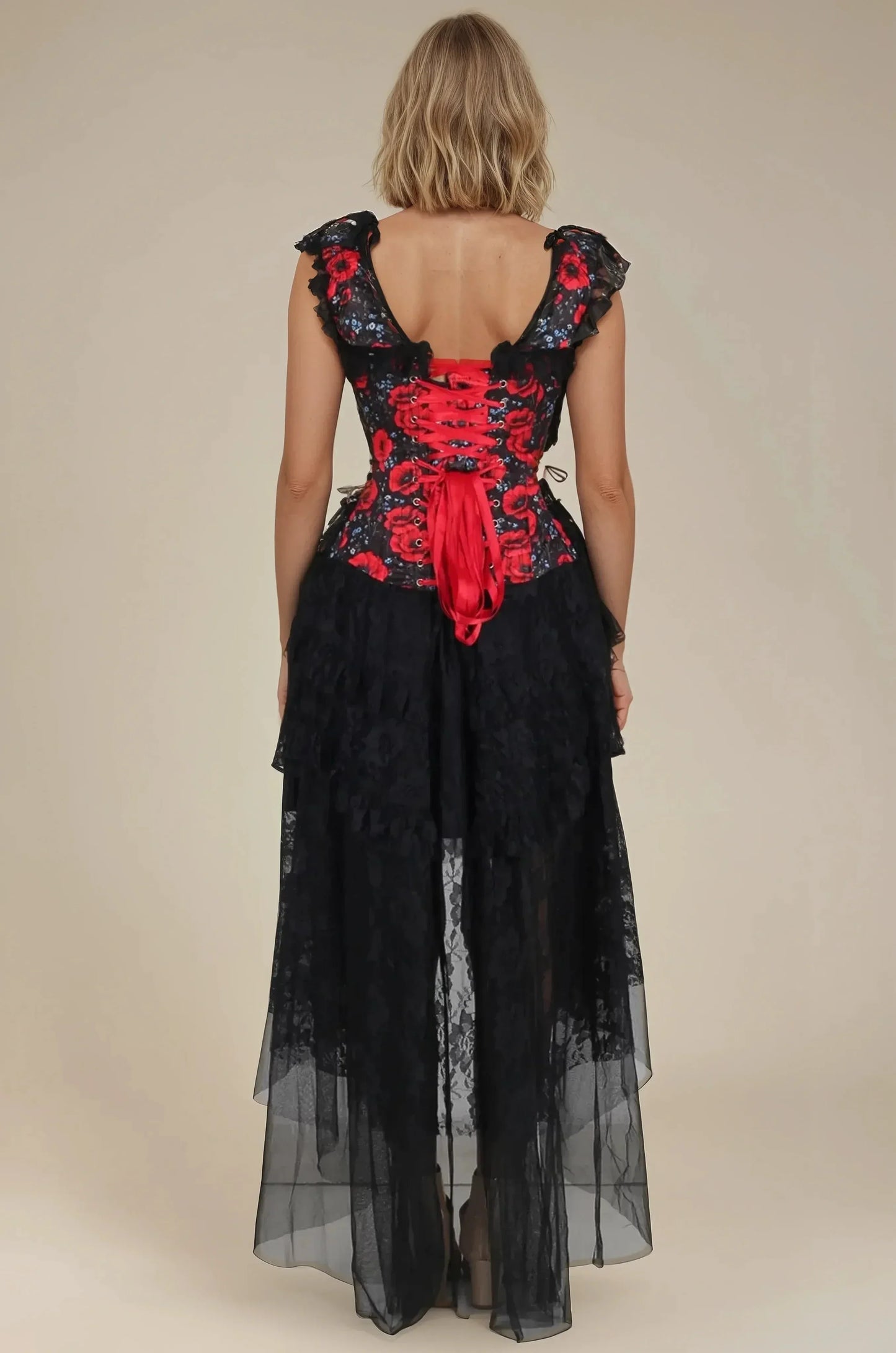 Kirra Bold Floral Elegance Corset Dress