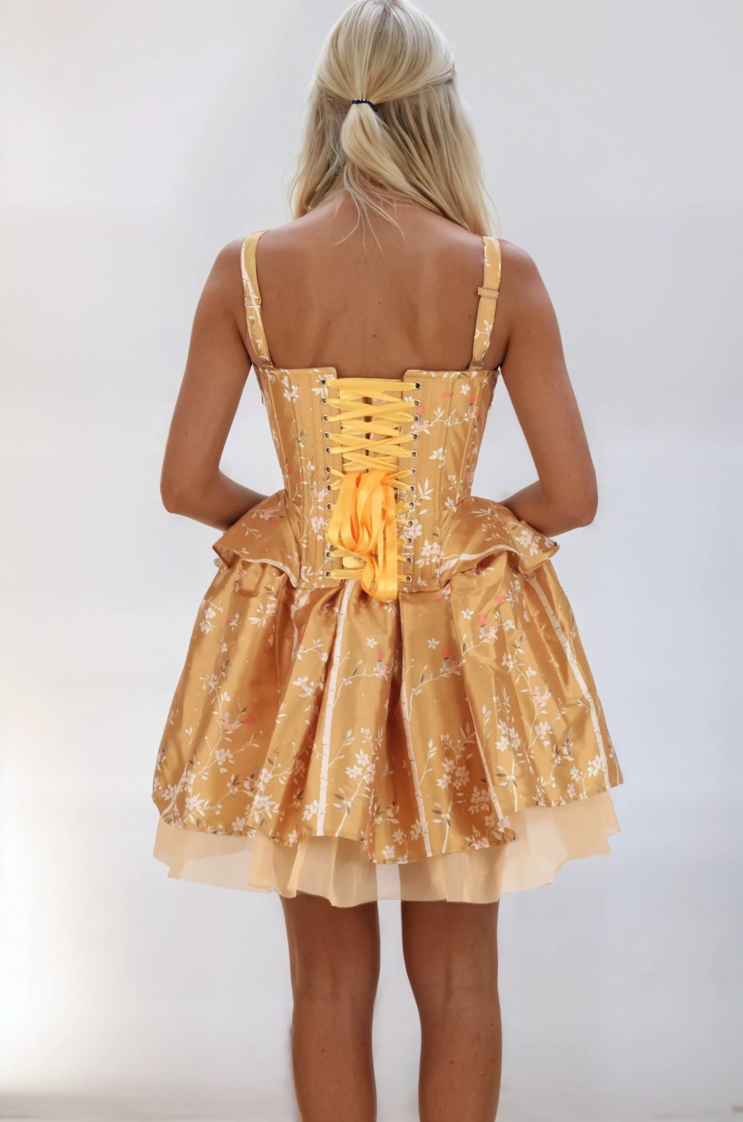 Harlea Cherry Blossom & Bird Corset Co-Ord Set
