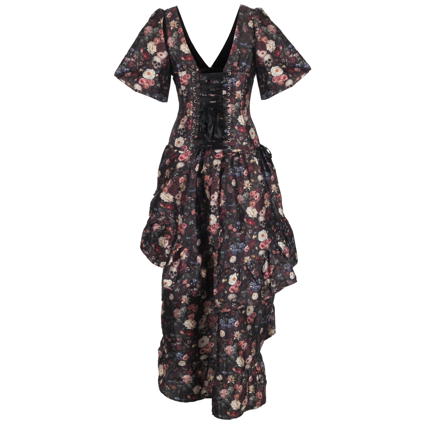 Rayne Soft Rose Skull Corset Dress