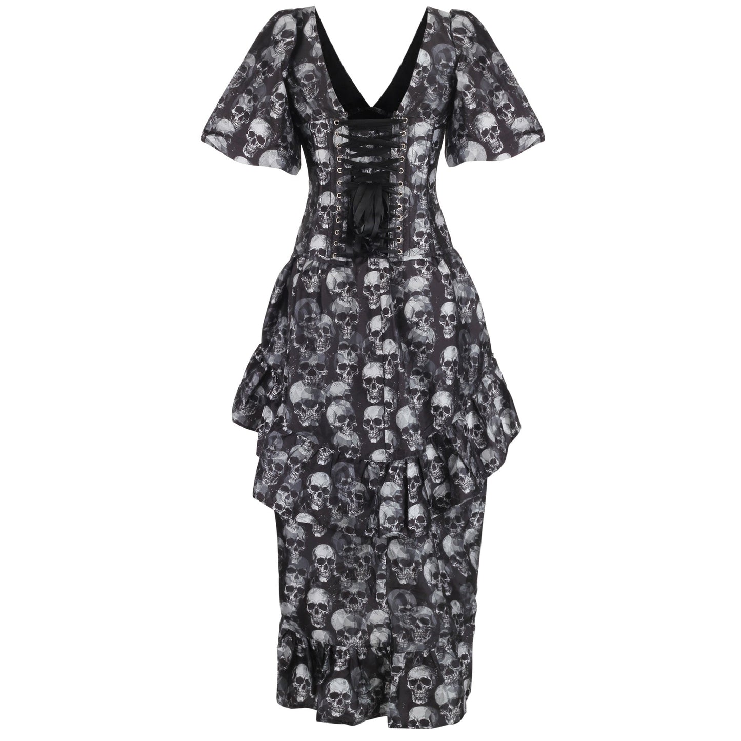 Cleo Gothic Skull Corset Dress