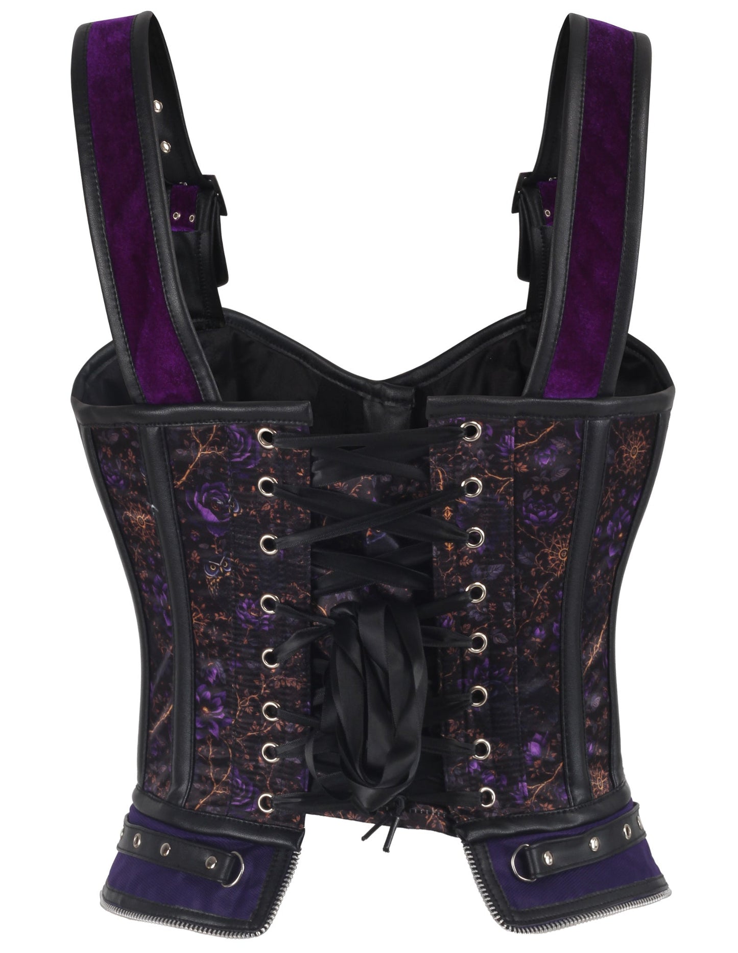 Hanako Gothic Opulence Purple Floral Corset