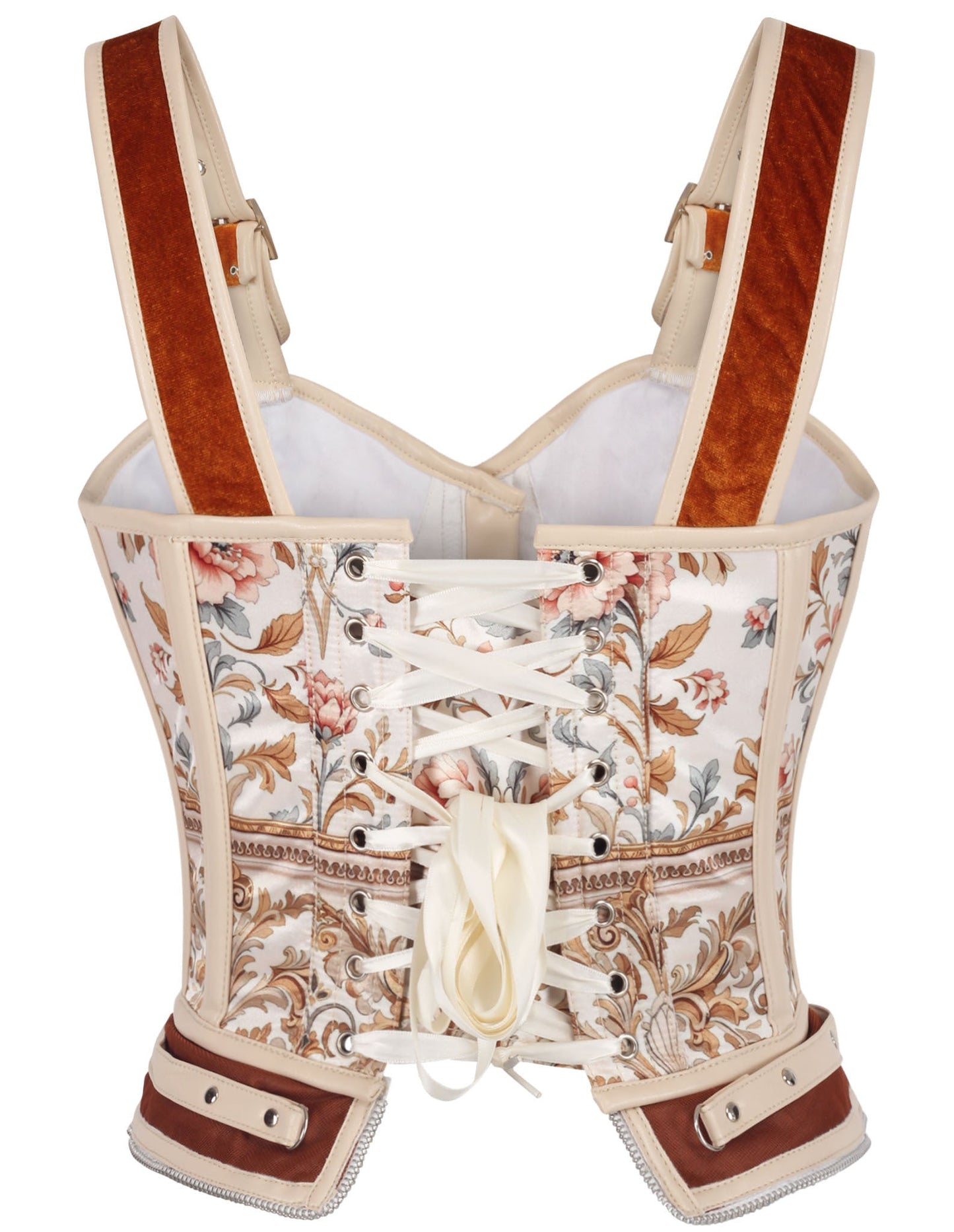 Nichelle Ornamental Scrollwork Floral Corset