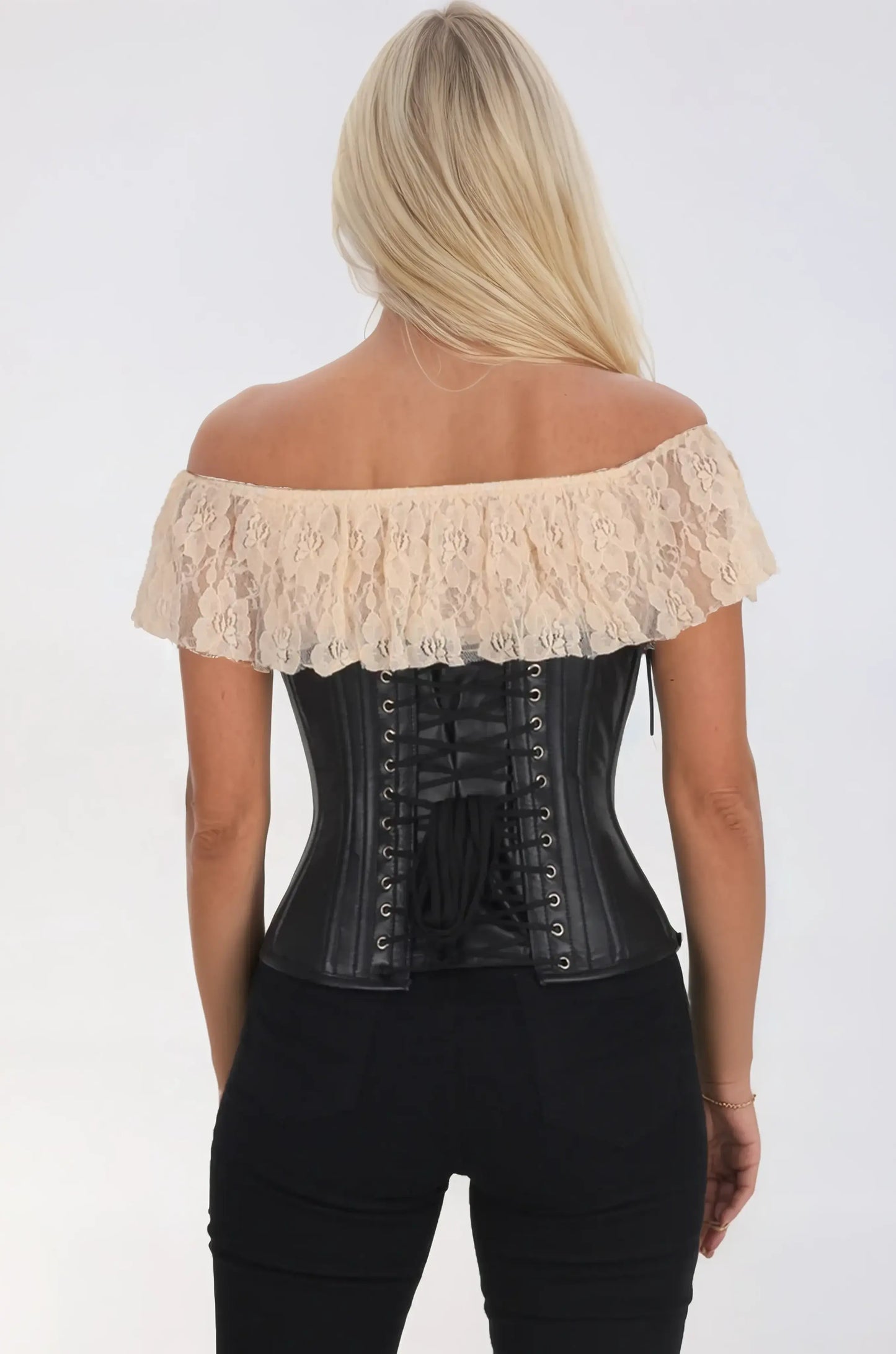 Dawna Faux Leather Underbust Corset