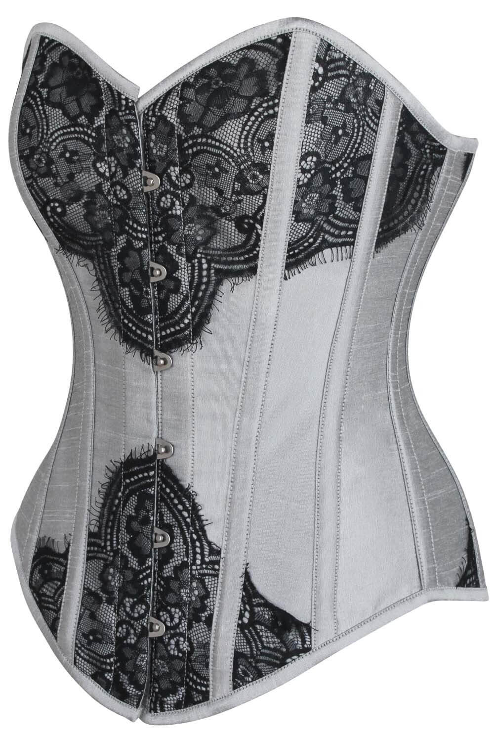 Bruce Overbust Silver Corset