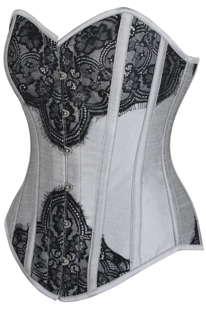 Bruce Overbust Silver Corset