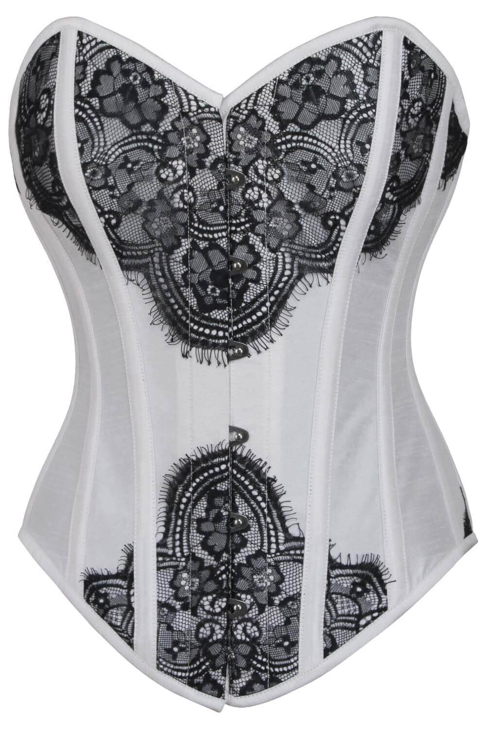 Bruce Overbust Silver Corset