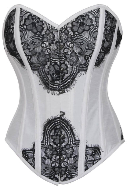 Bruce Overbust Silver Corset