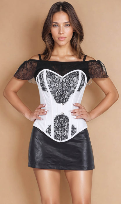 Bruce Overbust Silver Corset
