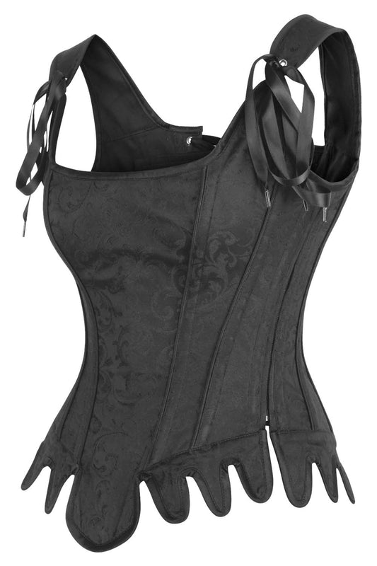 Wisdom Black Brocade Corset