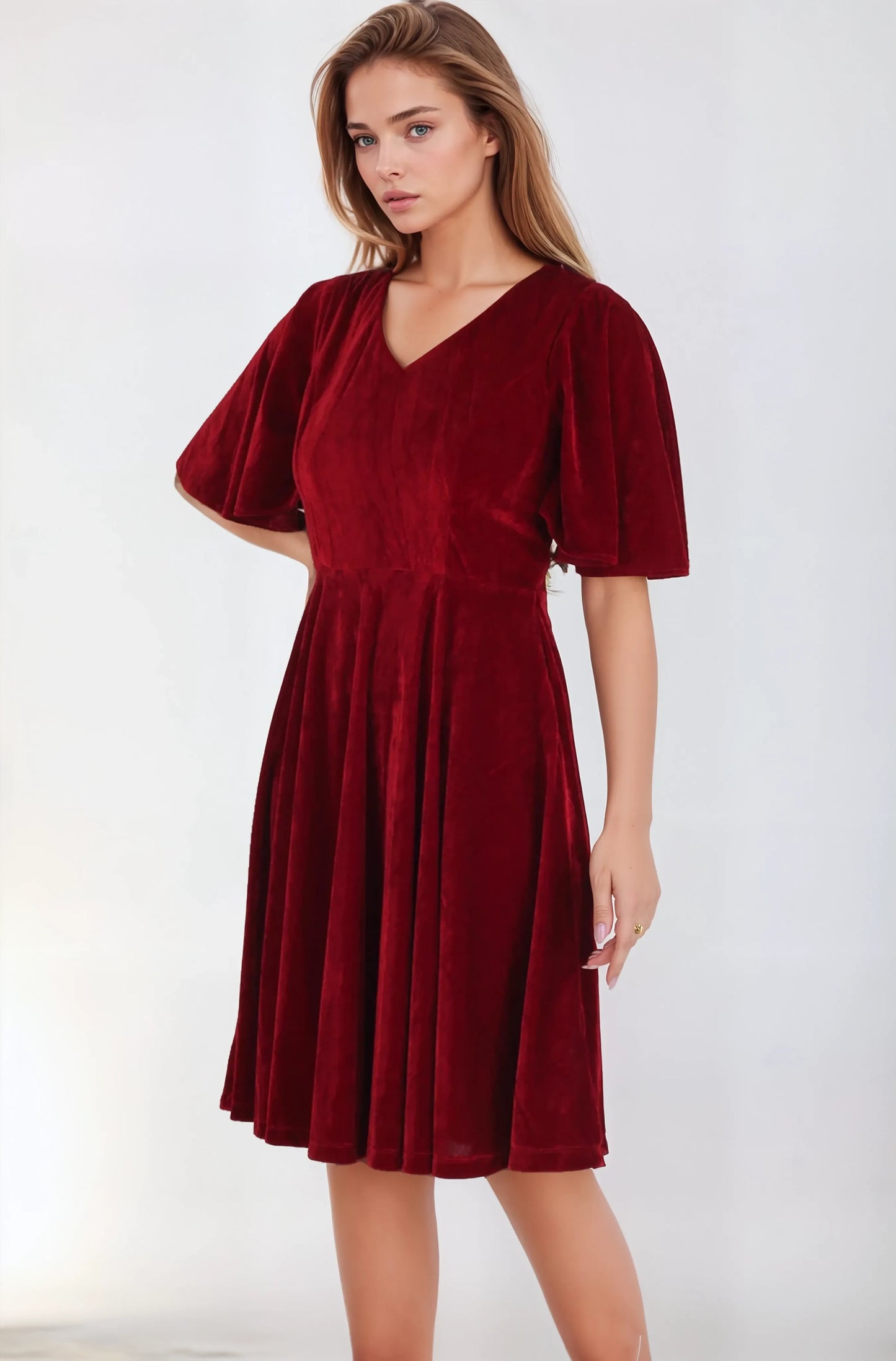 Peearl Fit and Flare Midi Dress