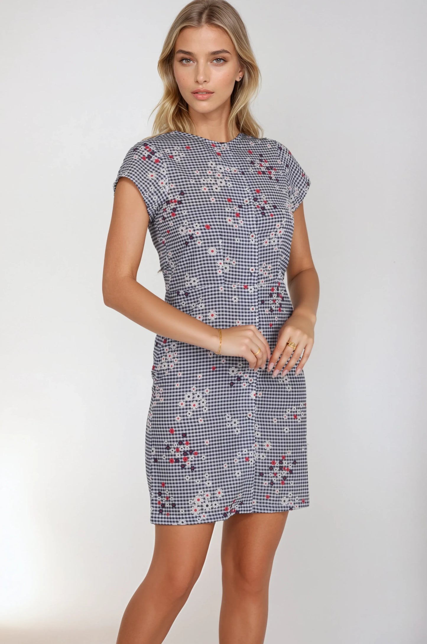 Ivana Checks Printed Dress