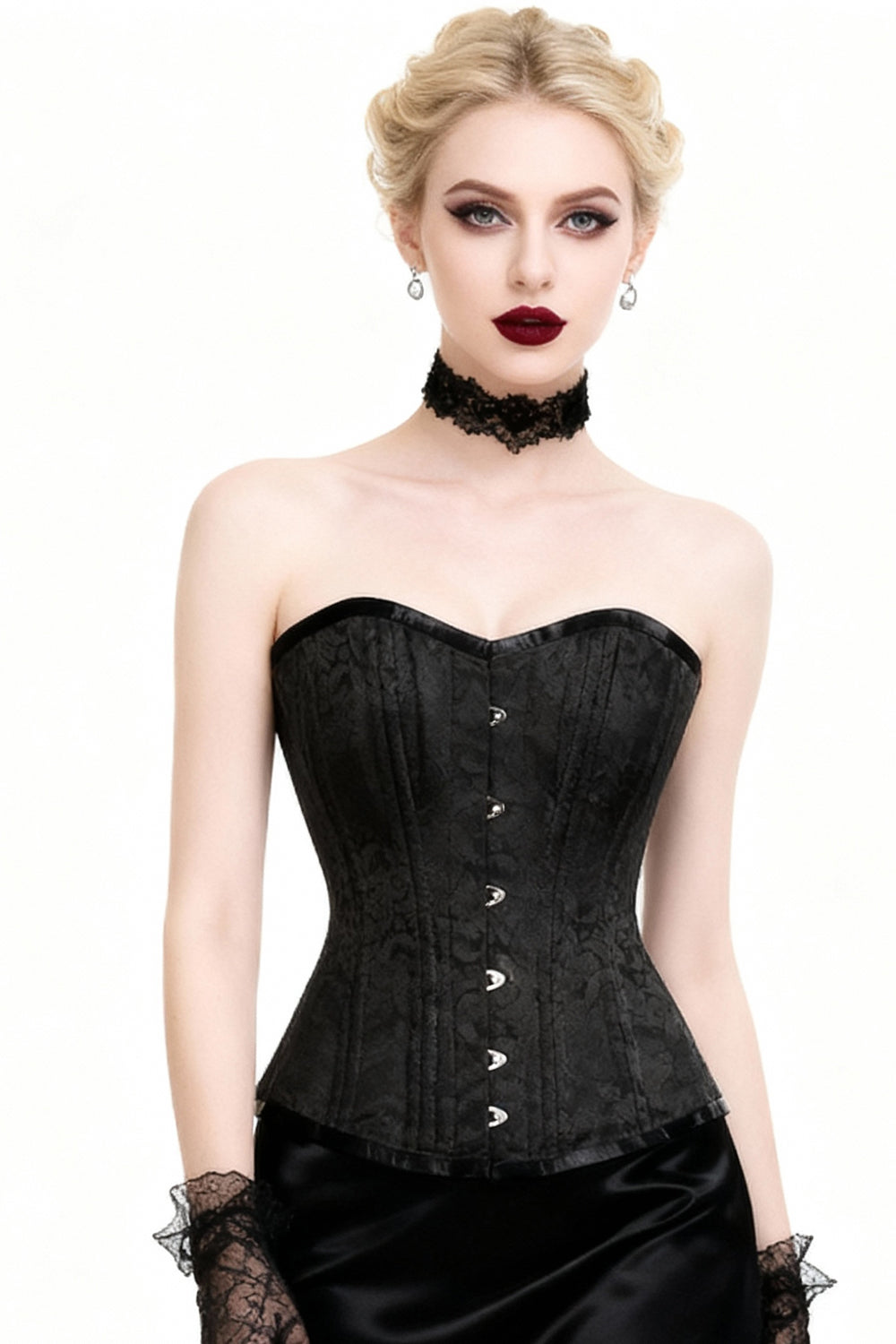 Madisen Waist Trainer Overbust Black Corset