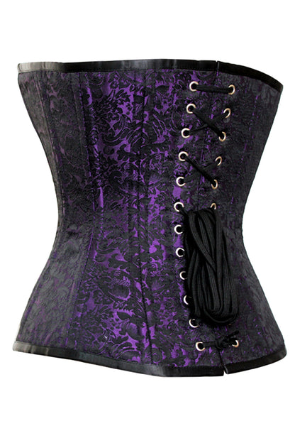 Celsa Overbust Purple Brocade Waist Traing Corset