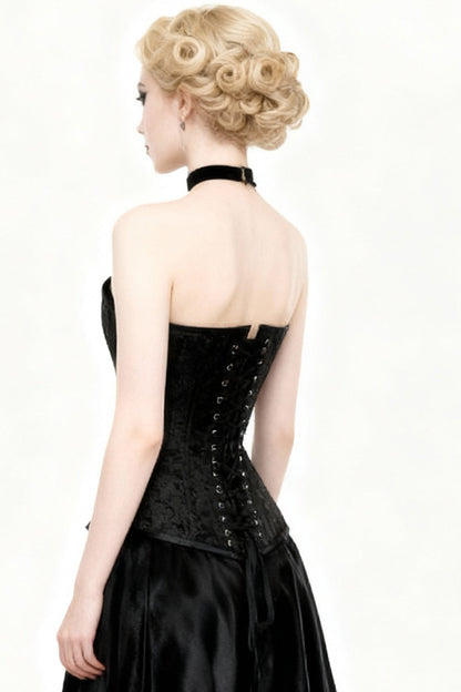 Shellee Overbust Waist Training Black Corset