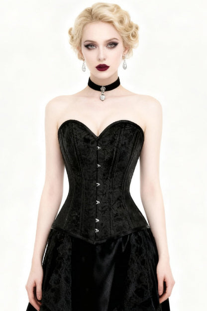Shellee Overbust Waist Training Black Corset