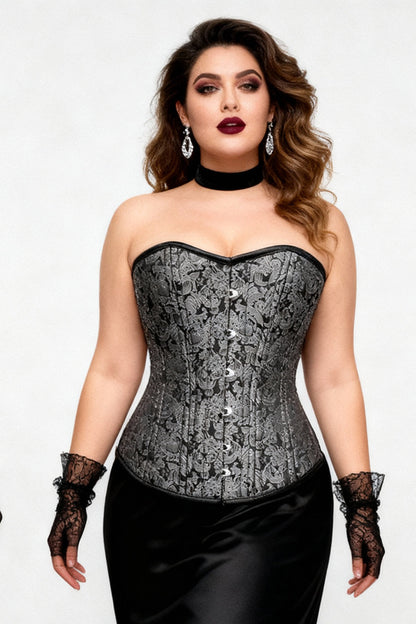 Syndie Silver Overbust Waist Training Corset