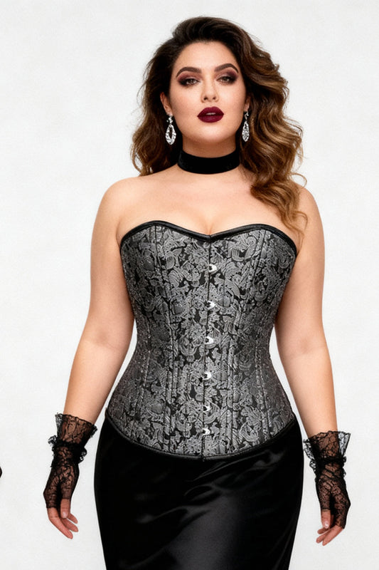 Syndie Silver Overbust Waist Training Corset