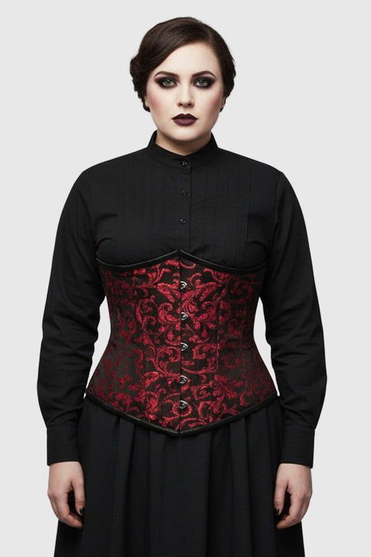 Johnica Maroon Underbust Waist Training Corset